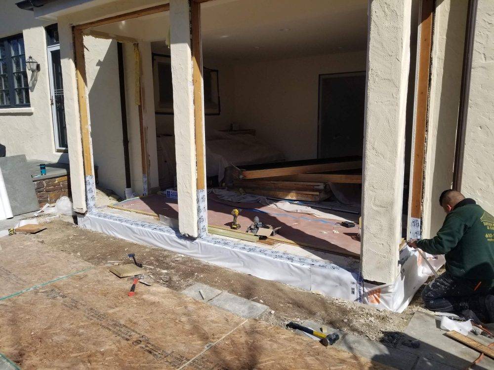 repairing sunken den entry