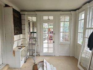 renovating an enclosed patio doorway