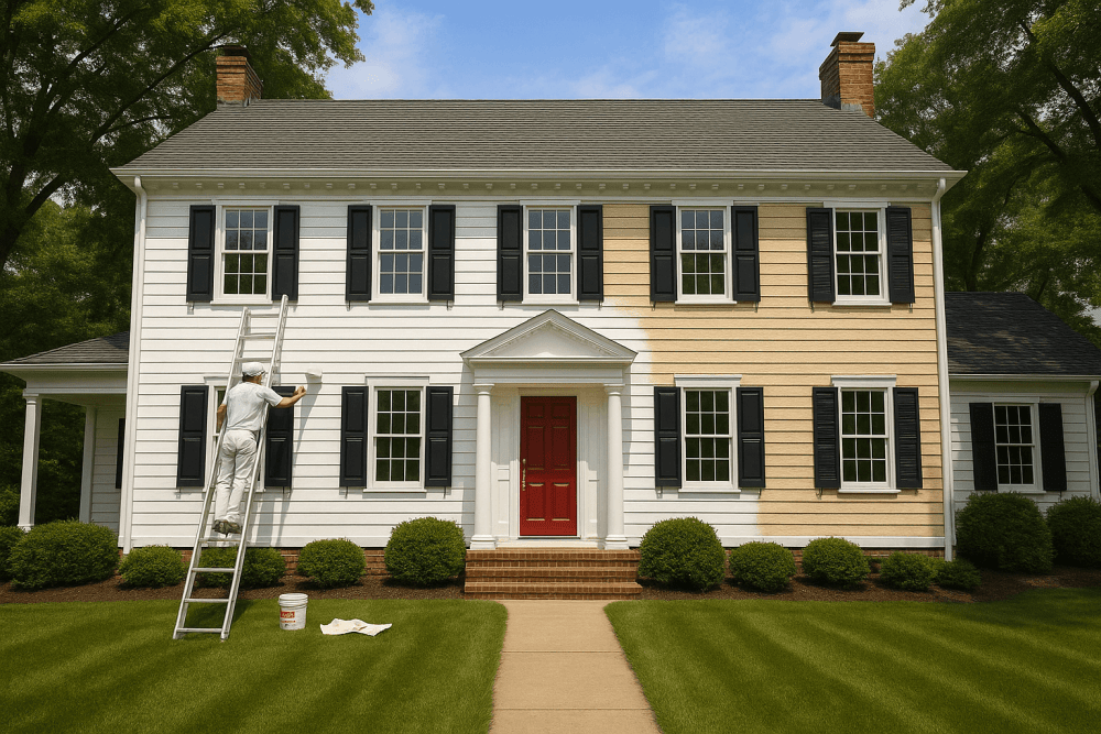 painting the exterior of a house