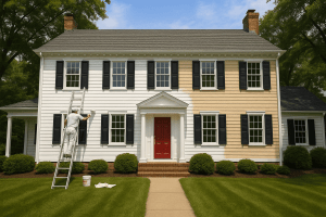 painting the exterior of a house