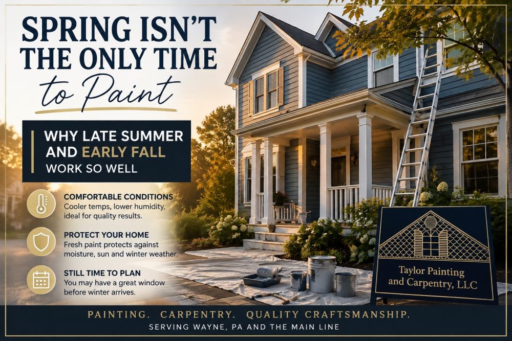 late summer and early fall are also good times to paint your home