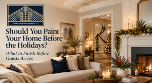 Painting home before holidays