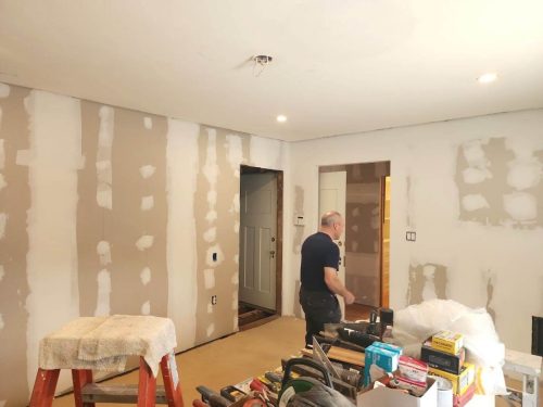 53 Ardmore Drywall, Panel Ceiling  Paint Before